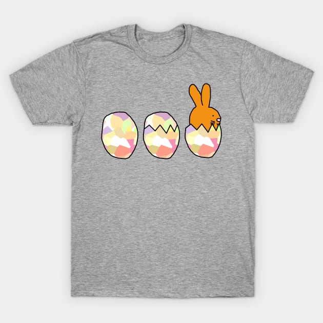 Funny Easter Eggs with a Bunny T-Shirt by ellenhenryart